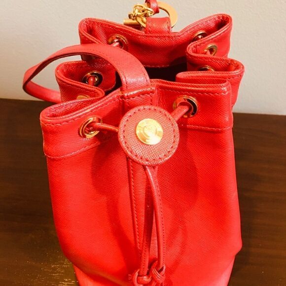 Yurie Natani Red Bucket Bag